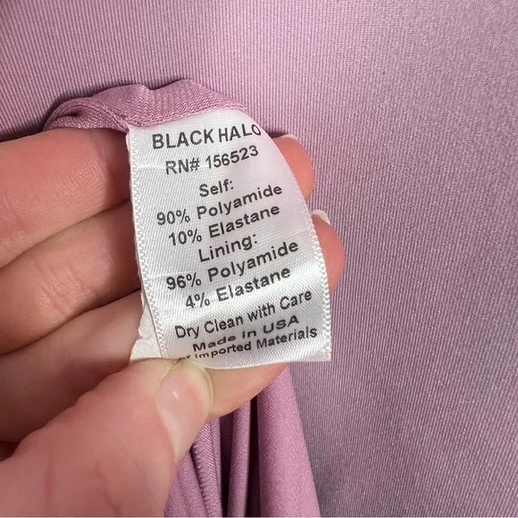 Black Halo Eve One Shoulder Gown Ruffle Mauve Blush Formal Bridesmaid Prom 6 - Picture 8 of 10